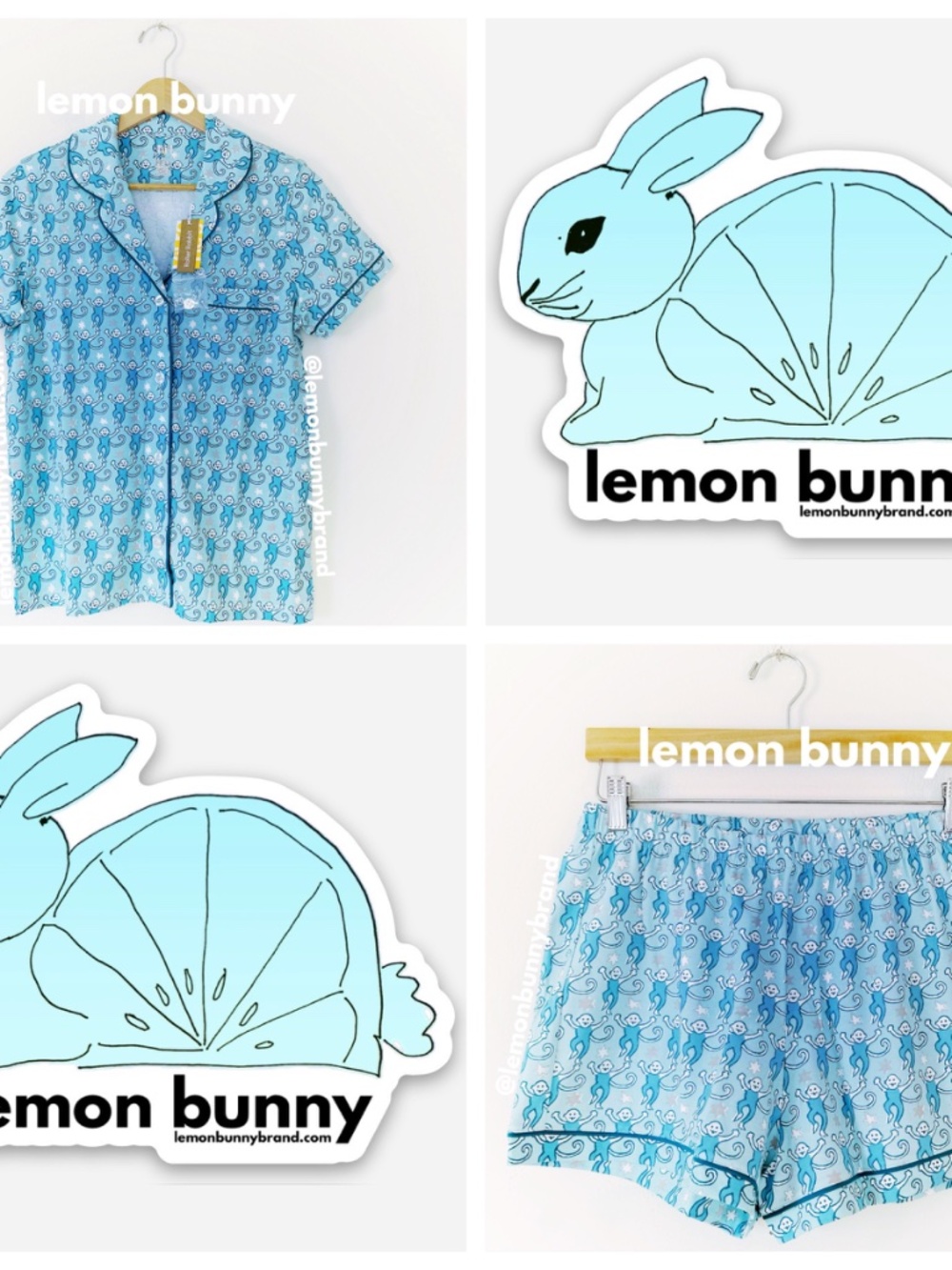 Roller Rabbit Star Monkey Polo Pajamas in Blue Size Medium (M) Brand New NWT
